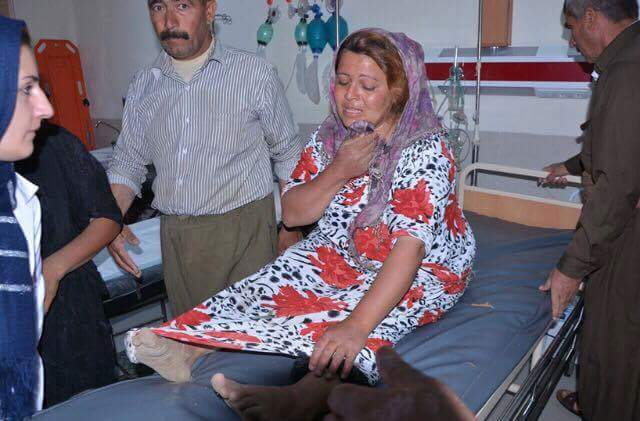 بالصور.. جرحى القصف الايراني على قرى حدودية باقليم كوردستان